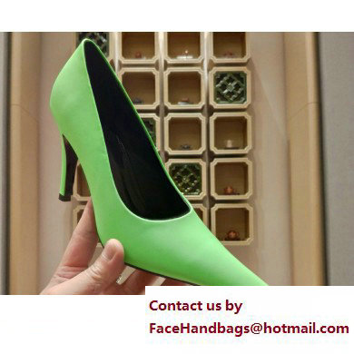 Balenciaga Heel 9cm Back BB Pumps Green 2023 - Click Image to Close