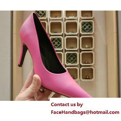 Balenciaga Heel 9cm Back BB Pumps Pink 2023 - Click Image to Close