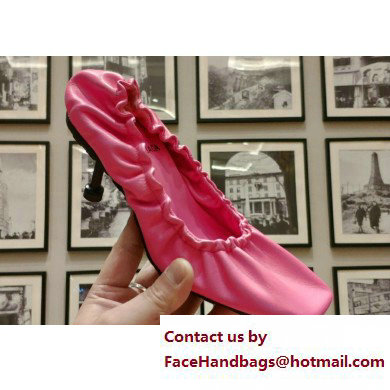 Balenciaga Heel Scrunch Knife leather Pumps Pink 2023 - Click Image to Close