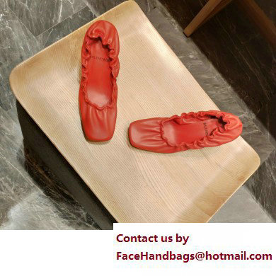 Balenciaga Heel Scrunch Knife leather Pumps Red 2023 - Click Image to Close