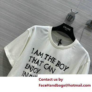 CELINE I am the boy t-shirt in cotton jersey OFF WHITE / BLACK 2023