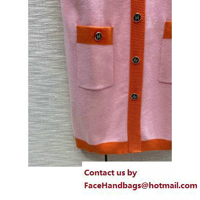 CHANEL PINK/RED KNITWEAR DRESS 2023 SPRING