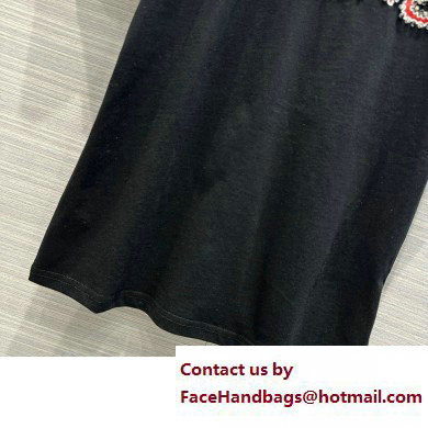 Celine rhinestones loose t-shirt in cotton jersey Black / Red 2023
