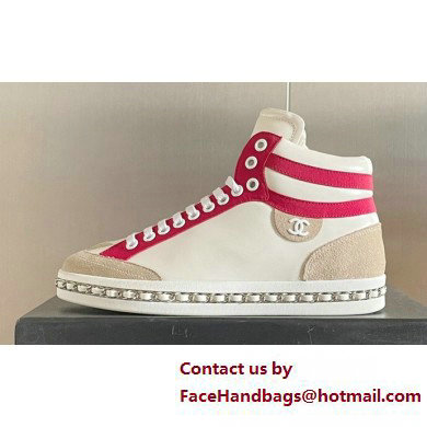 Chanel CC Logo Chain High Top Sneakers 02 2023