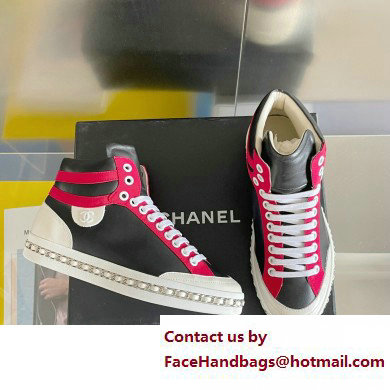 Chanel CC Logo Chain High Top Sneakers 03 2023