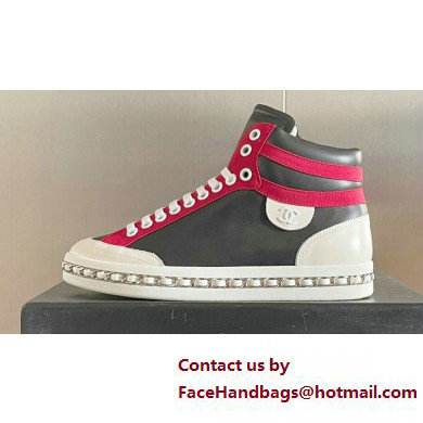 Chanel CC Logo Chain High Top Sneakers 03 2023