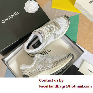 Chanel CC Logo Sneakers Fabric and Laminated G39792 04 2023