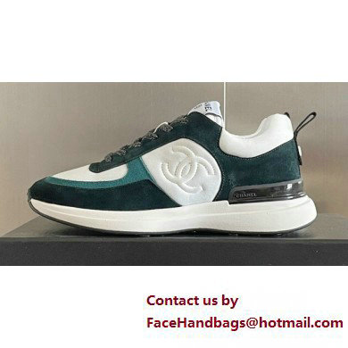Chanel CC Logo Sneakers Fabric and Suede Calfskin 02 2023 - Click Image to Close