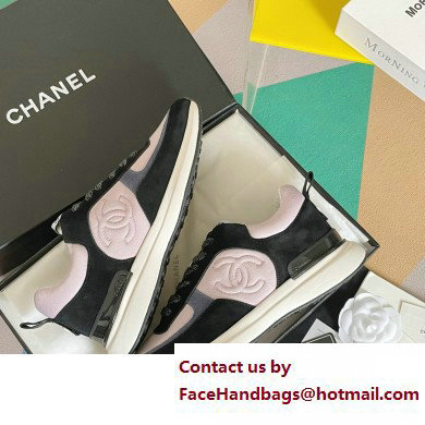Chanel CC Logo Sneakers Fabric and Suede Calfskin 03 2023 - Click Image to Close