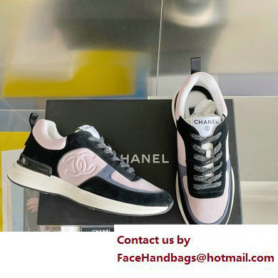 Chanel CC Logo Sneakers Fabric and Suede Calfskin 03 2023