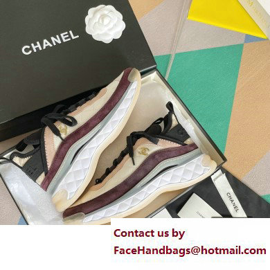 Chanel CC Logo Sneakers Fabric and Suede Calfskin G39982 04 2023