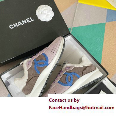 Chanel CC Logo Sneakers Suede Calfskin 02 2023