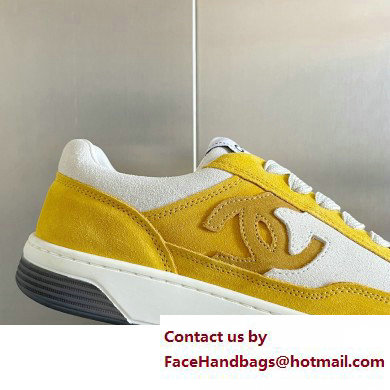 Chanel CC Logo Sneakers Suede Kidskin G39978 01 2023 - Click Image to Close