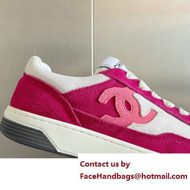 Chanel CC Logo Sneakers Suede Kidskin G39978 02 2023 - Click Image to Close