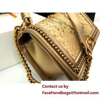 Chanel Chain Boy Flap Medium Bag In Python 02 2023