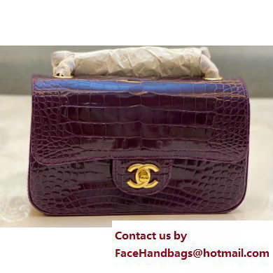 Chanel Classic Flap Small Bag 1116 In Alligator 02 2023