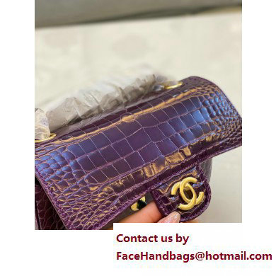Chanel Classic Flap Small Bag 1116 In Alligator 02 2023