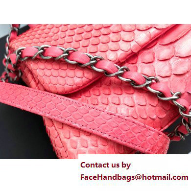 Chanel Coco Handle Small Flap Bag with Top Handle In Python Pink 2023