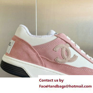 Chanel Logo Sneakers Suede Calfskin 02 2023