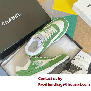 Chanel Logo Sneakers Suede Calfskin 03 2023