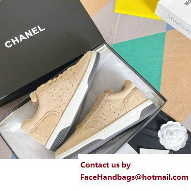 Chanel Logo Sneakers Suede Calfskin 08 2023