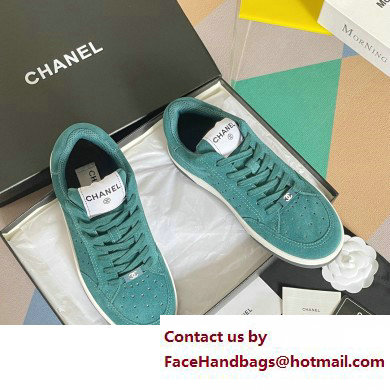 Chanel Logo Sneakers Suede Calfskin 09 2023