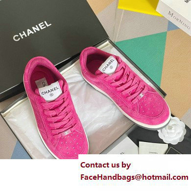 Chanel Logo Sneakers Suede Calfskin 11 2023