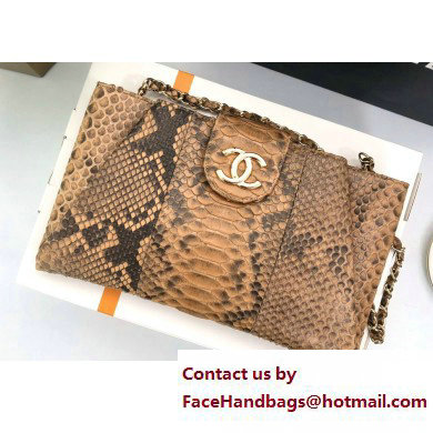 Chanel Pouch Clutch Bag In Python 02 2023