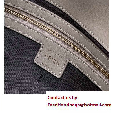 Fendi Nappa Leather Medium Baguette Bag Gray 2023