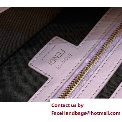 Fendi Nappa Leather Medium Baguette Bag Lilac 2023