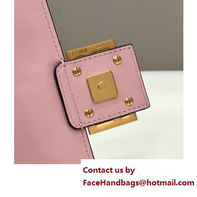 Fendi Nappa Leather Medium Baguette Bag Pink 2023