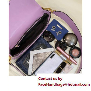 Fendi Nappa Leather Medium Baguette Bag Purple 2023