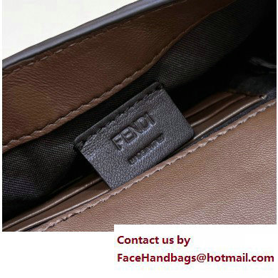 Fendi Nappa Leather Mini Baguette Bag Coffee 2023 - Click Image to Close