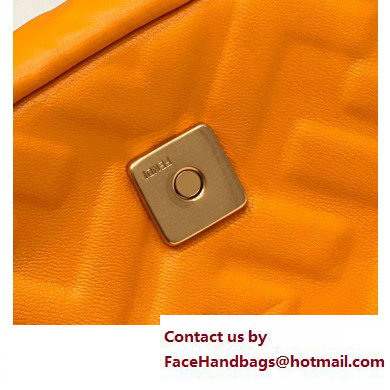 Fendi Nappa Leather Mini Baguette Bag Orange 2023 - Click Image to Close