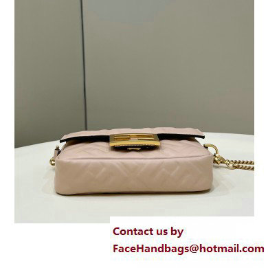 Fendi Nappa Leather Mini Baguette Bag Pale Pink 2023 - Click Image to Close