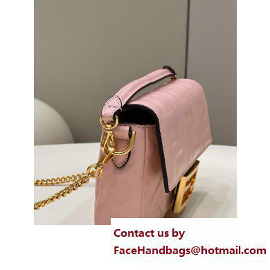 Fendi Nappa Leather Mini Baguette Bag Pink 2023