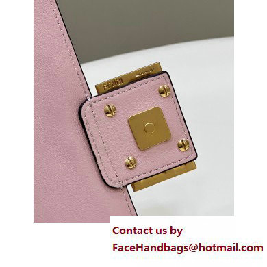 Fendi Nappa Leather Mini Baguette Bag Pink 2023 - Click Image to Close