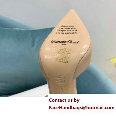 Gianvito Rossi Heel 10.5cm Bijoux Pumps Leather Nude 2023 - Click Image to Close