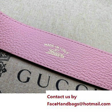 Gucci Aphrodite shoulder bag with Double G 739076 leather Pink