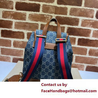 Gucci Backpack bag with Interlocking G 674147 Denim Blue 2023 - Click Image to Close