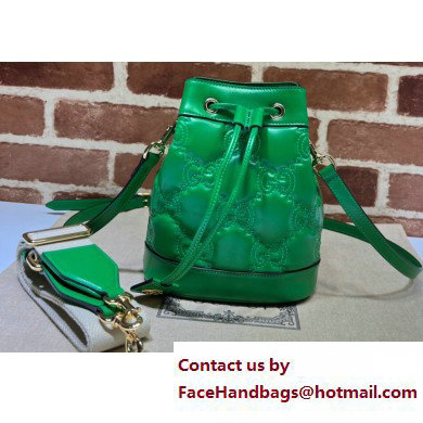 Gucci GG Matelasse bucket bag 728231 Green