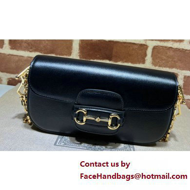 Gucci Horsebit 1955 shoulder bag 735178 Leather Black