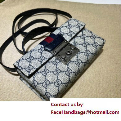 Gucci Padlock Mini Shoulder Bag 652683 GG Blue