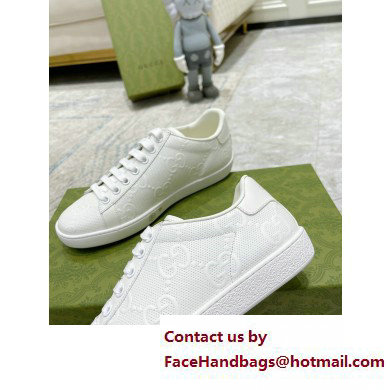 Gucci ace gg embossed sneaker WHITE 2023 - Click Image to Close
