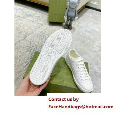 Gucci ace gg embossed sneaker WHITE 2023