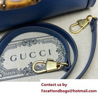 Gucci royal blue leather Diana small tote bag 702721 2022