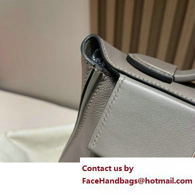 HERMES 24/24 MINI KELLY BAG IN TOGO LEATHER etain - Click Image to Close
