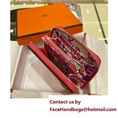 HERMES SILK'IN COMPACT WALLET IN ORIGINAL EPSOM LEATHER FUCHSIA 2023