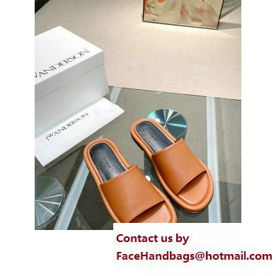 JW Anderson Bumper-tube Leather Slides Brown 2023 - Click Image to Close