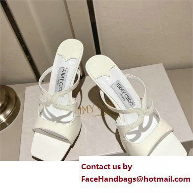 Jimmy Choo Anise 85 satin mules white 2023 Jimmy Choo Anise 85 satin mules white 2023